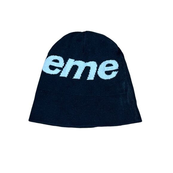 Supreme Big Logo Beanie Black - Picture 2 of 3